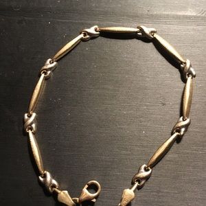 14K GOLD & STERLING SILVER BRACELET